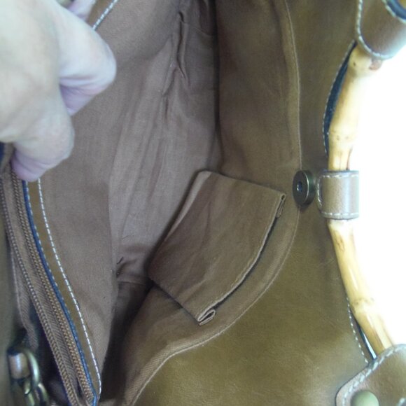 Vintage Relic Canvas Faux Bamboo Handles Haute Hippie BoHo Chic Retro Mod GoGo - Picture 11 of 11